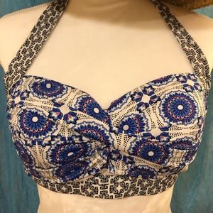 Cremieux bandeau swimsuit top